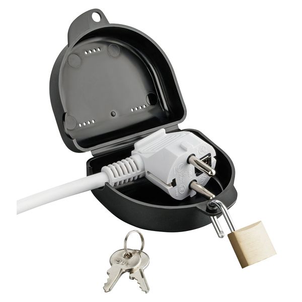 haggiy Plug Safe Medium for Large/Thick Plugs - The Lockable Box for Big Plugs (Black)