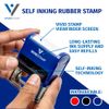 Basic Reconciled Self Inking Rubber Stamp (Blue Ink) - Q-400 2 Pack