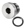 sourcing map Stainless Steel Inner Hex Head M18x1.5 Pipe Fitting Plug with Seal Ring for Terminate Pipe Ends 2Pcs