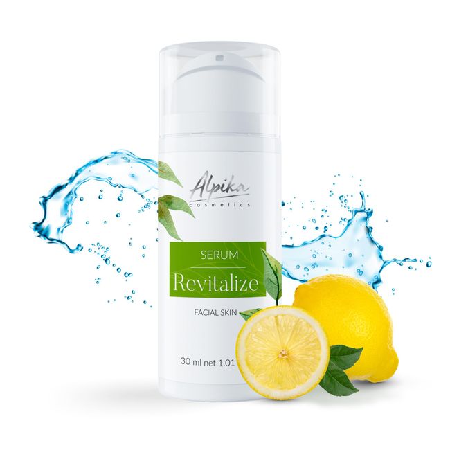 Alpika Serum Revitalize - Veganes Gesichtsserum mit 99% natürlichen Inhaltsstoffen - Anti Aging Gesichtscreme - Gesichtsserum für alle Hauttypen – Antioxidantien-Creme gegen Falten - Jojobaöl (30 ml)