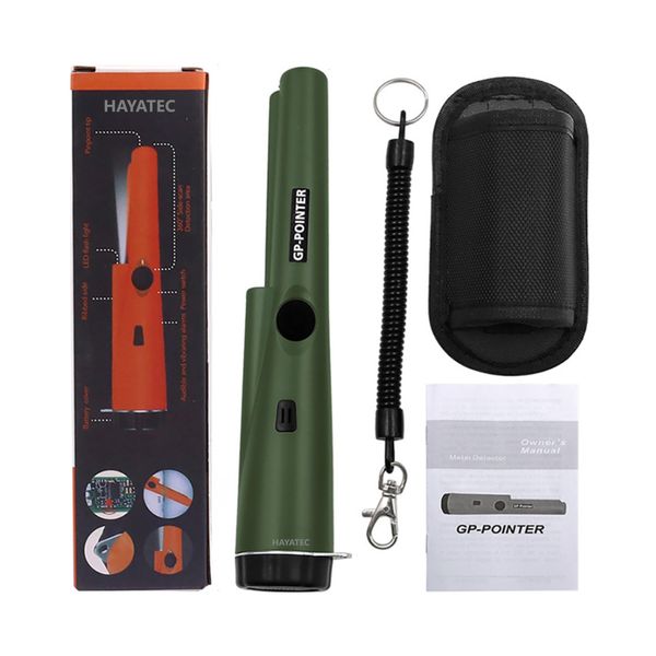 Metal Detector,Portable Waterproof Handheld Detector Treasure Metal Finder Probe Detector - Gold, Coin, and Silver Pinpointer Detector Wand - Precision Instrument for Locating Valuables (Green)