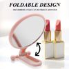 PLLDVEFD 3 Pieces Round Makeup Mirror, Mirror With Handle, Handheld Mirror, Portable Mirror, Foldable Makeup Mirror.