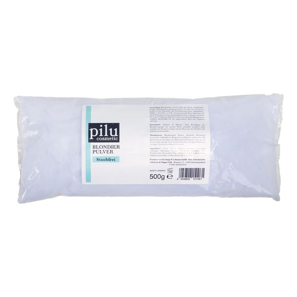 pilu cosmetic Blondierpulver 500g Beutel blau staubfrei I schonende Blondierung I Aufhellung bis zu 7 Nuancen I ultra-stark I blue bleaching powder I Anti-Gelbstich (COMFORT STAUBFREI)