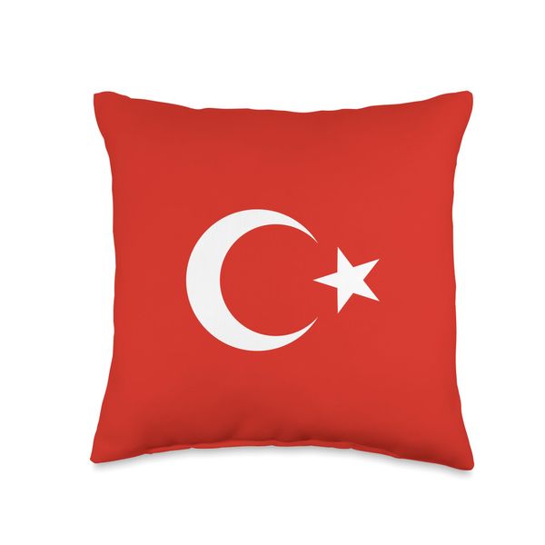 Turkish Flag of Turkey Throw Pillow