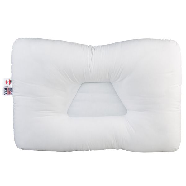Core Products Tri-Core Petite Size Cervical Support Pillow for Neck Pain, Orthopedic Contour Pillow, Standard Firm, White, 19" x 12"