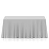 90" x 132" Rectangular Polyester Fabric Tablecloths for Wedding - Silver