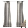 Lush Decor Burlap Knotted Tab-Top Window Curtain Panel Pair, 45"W x 84"L, Light Gray