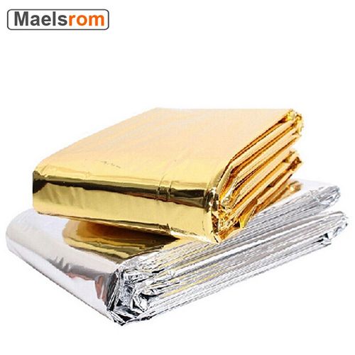 Body Shaping 5 Pcs Thermal Foil Sauna Blanket Detox Weight Far Infrared Therapy Retains Up To 97% Body Viability Mylar, [02] Silver