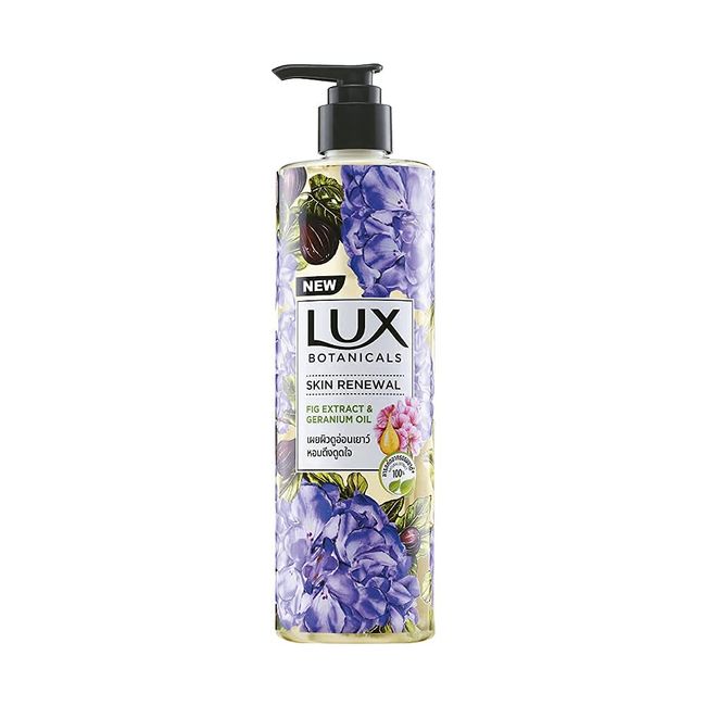 Lux Botanicals Body Wash (450 ml) Skin Renewal with Fig Extract and Geranium Oil