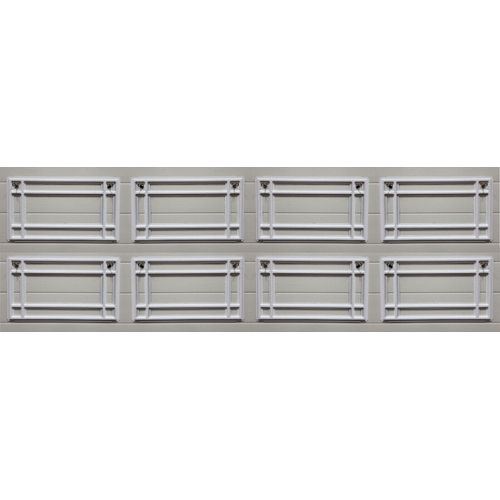 IDEAL Prairie 510 Window Inserts /Short Panel Garage Door White Set of 8