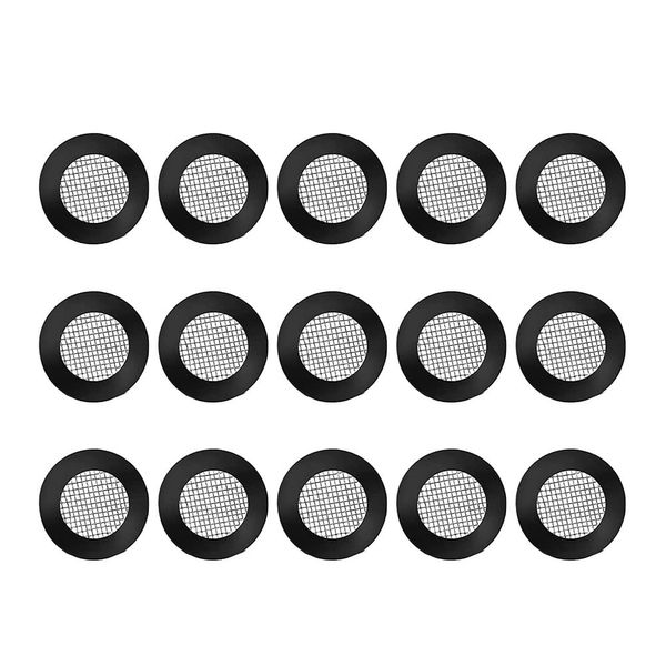 15 PCS Screen Hose Washer Filter Pressure Shower Head Washer Gasket Stainless Steel Seal O Ring Hose Net Shower Head Washer with 40 Mesh for 1/2 Inch Water Faucet Shower Garden Hose Connector