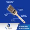 Pro Grade Paint Brush, Wood, Beige, Silver, 5pk Soft
