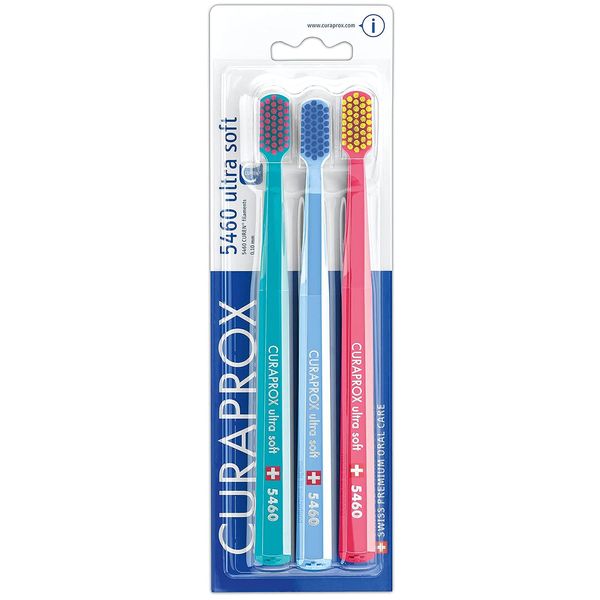 Curaprox 5460 Ultra Soft Toothbrush Triple Pack - Colour May Very
