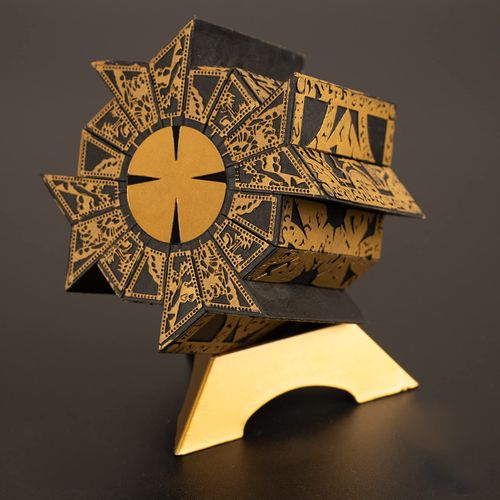 Puzzle Box Functional, Puzzle Cube Detachable - Lament Configuration with Base, Deformation Puzzle Lock Box Decoration