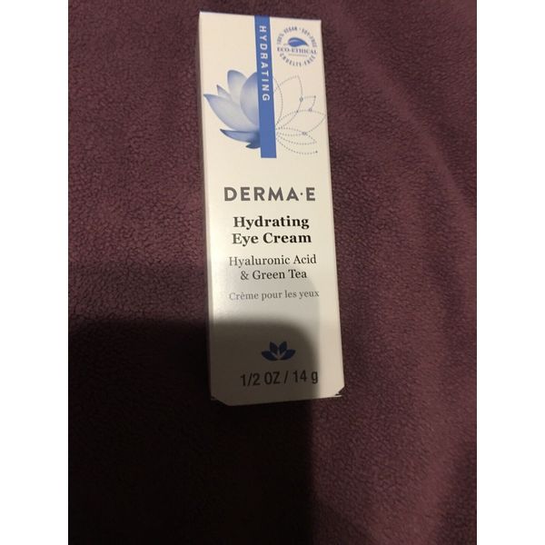 DERMA E HYDRATING EYE CREAM W/ HYALURONIC ACID AND GREEN TEA BRAND NEW BOX!