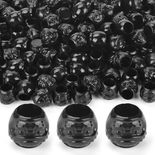 BAMTTOO Tattoo Ink Caps Pigment Cups Permanent Makeup Tools 200pcs Tattoo Ink Holder Plastic Ink Caps for Tattooing Tattoo Supplies (Black)