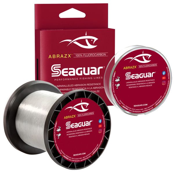 Seaguar 12AX1000 Abrazx 100% Fluorocarbon 1000 Yard Fishing Line (12-Pound), Clear