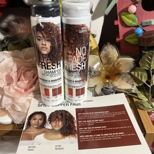 No Fade Fresh Spicy Copper Hair Color Depositing Shampoo & Conditioner Sealed
