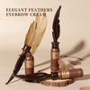 Waterproof Eyebrow Gel for Long Lasting,Unique Feather Design Tinted Eyebrow Mascara,Soft Textured Natural Daily Look Eyebrow Makeup,Brow Tattoo Longwear Vegan and Cruelty-Free (Light Brown)