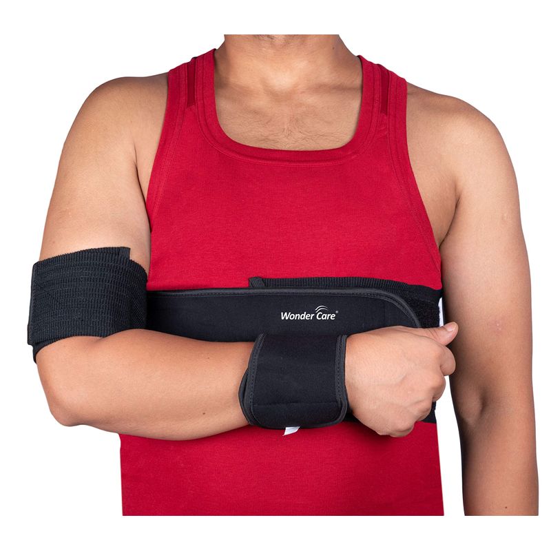 Wonder Care-Left Right Shoulder Immobilizer Arm Sling Elastic Brace for ...