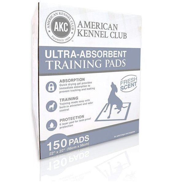 American Kennel Club Fresh Scent Pet Training and PuppyPads, 22″ x 22″, 150 ct