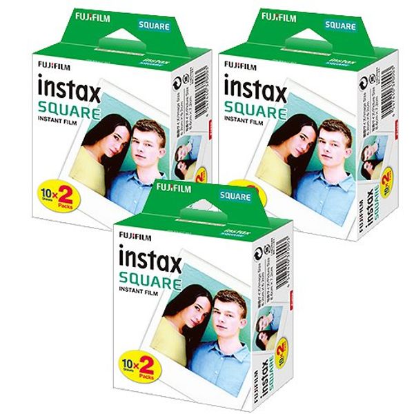 Fujifilm Instax SQUARE WW2 Instant Color Film (16576520) FUJIFILM 3-Piece Set of 60 Sheets