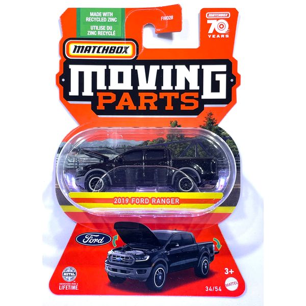 Matchbox - Moving Parts - 2023-2019 - Ford Ranger - 34/54-70 Years - Mint/NrMint - Ships Bubble Wrapped in a Box with Fill