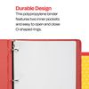 School Smart Polypropylene Round Ring Binder, 1 Inch, Red