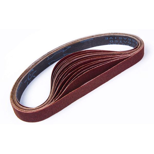 STEBRUAM Sanding Belts 25 x 762 mm,3 Each of 80/120/150/240/400 Mix Grits Belt Sander Sanding Belts, compatble with 762 X 25 Belt Sander for Grinding,Sharpening and Derusting (15 Pack)