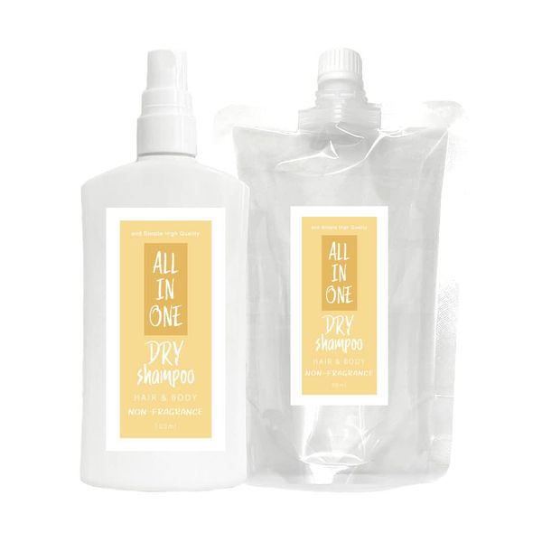 All-in-One Dry Shampoo, 6.1 fl oz (100 ml + 80 ml) Set, Unscented
