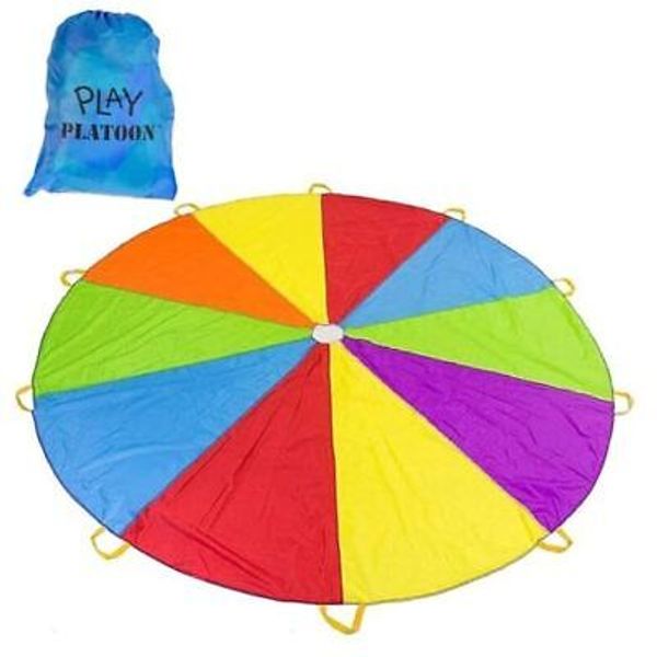 Rainbow Parachute Toy for Kids, 20 ft Play Parachute Game for Kids 20 Foot