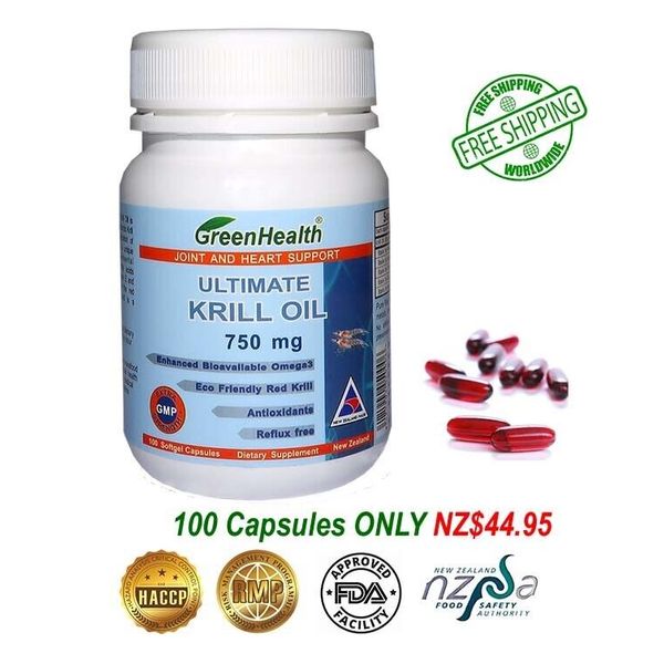 Green Health Krill Oil 750mg x 100 Capsules