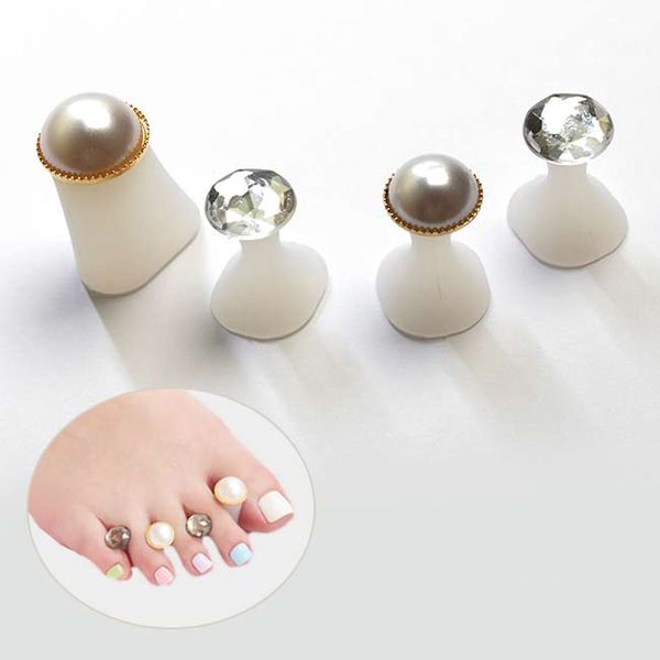 SHAREYDVA Sharedowa Toe Separator Pearl x Crystal 1 Pair Foot Care Nekopos Not Available