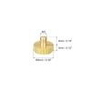 sourcing map Knurled Thumb Screws, M3x4mm Flat Brass Bolts Grip Knobs Fasteners for PC, Electronic, Mechanical 5Pcs