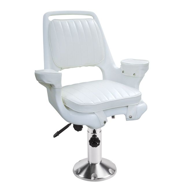 Wise 8WD1007-6-710 Captains Chair with Adjustable Height Pedestal and Seat Slide