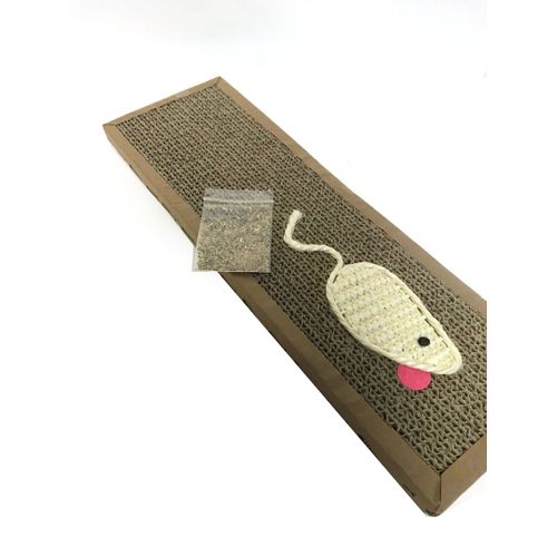 14" Scratching Board with Mouse Decal and Cat Nip The Ideal Pet Toy