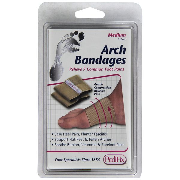 PediFix Arch Bandages, Medium , Beige , Medium (Pack of 2)