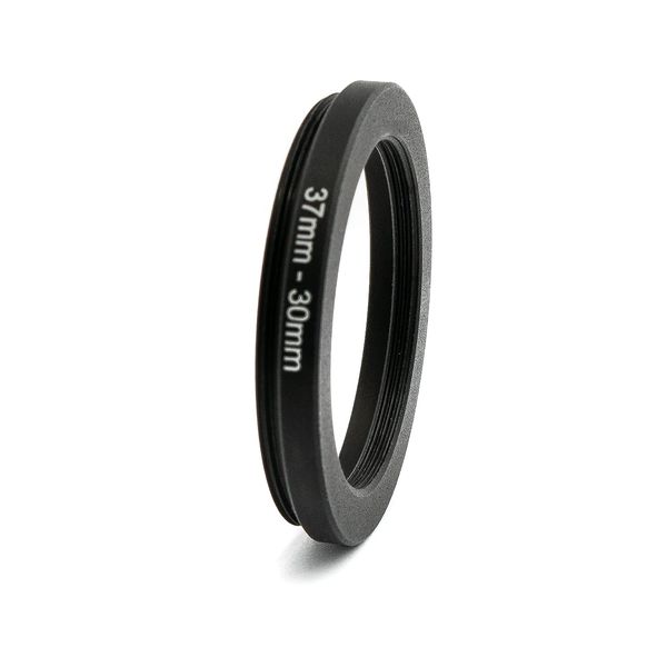 System-S Lens Adapter 37mm Thread to 30mm Step Down Ring in Black for Filter