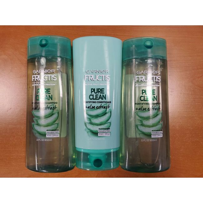 3-Pack: 2-Fructis Pure Clean Shampoo & 1-Fructis Pure Clean Conditioner  - E3C