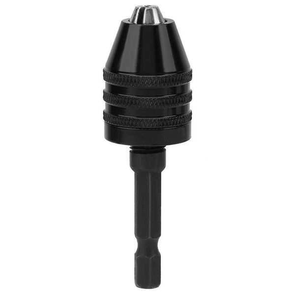 Hex Shank Keyless Drill Chuck Keyless Chuck 1/4" Drill Chuck Adaptor Three-ja...