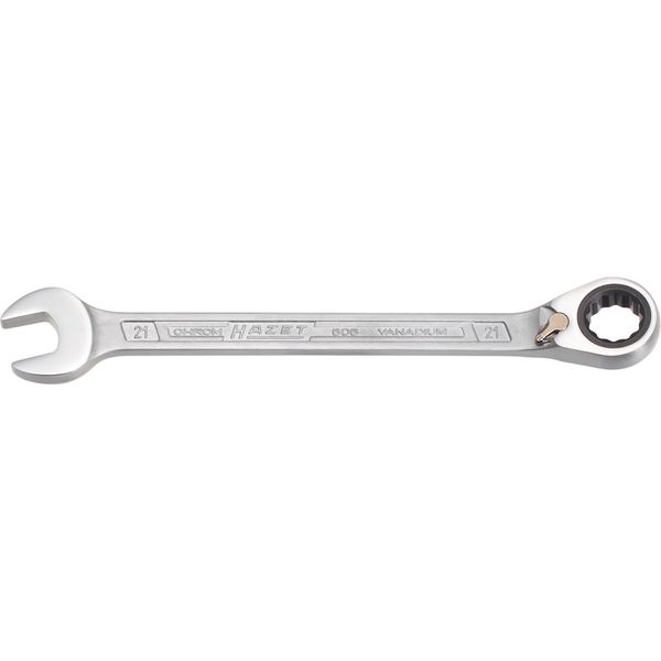 Hazet 21 mm Ratcheting Combination Wrench Reversible - Silver