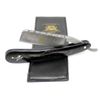 Classic Vintage Shaving Razors for Men New - Genuine Buffalo Horn Handle - Straight Cut Throat Shaving Razor - Damascus Steel - Beard Trimmer Razor - Wet Shaving Black - Storage Case