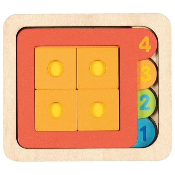 Goki 57350 Layered Puzzle, Shapes II Floor Puzzles, Colourful