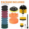 17Pcs Electric Drill Brush Attachment Set All Purpose Cleaning Kit Scrubber Pads