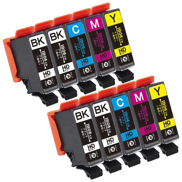 [Ink Chips] IB06 (Glasses) Compatible IB06CL5A 10-Piece Set (4 Black / 2 x Color) Compatible Ink Cartridges, Supports Remaining Capacity Detection, Uses HD Color with Good Coloring, Compatible Models: