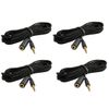 Trebisky Quiz Answer Game Buzzer Standalone System w/LED Light Buttons 15ft Extension Cables (4-Pack Extension)