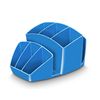 CEP CepPro Gloss Desktop Organizer with 8 Compartments - Ocean Blue