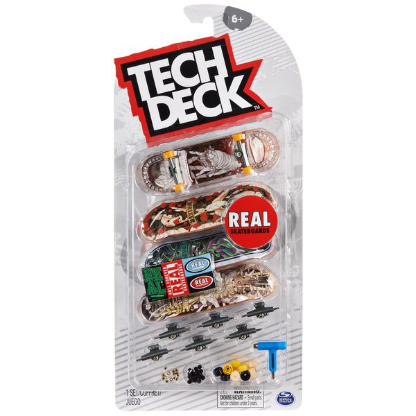 TECH DECK, Ultra DLX Fingerboard 4-Pack, Real Skateboards, Collectible and Customizable Mini Skateboards, Kids Toys for Ages 6 and up