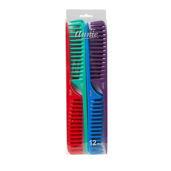 Annie Large Tail Comb Set, 12 Count