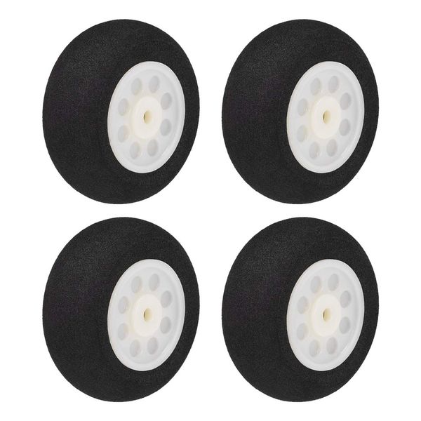 uxcell RC Airplane Wheel 45mm x 3mm RC Airplane Aircraft Sponge Wheel 4pcs